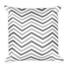 Grey Zig Zag Pattern Square Pillow