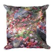 Fallen Leaves Print Square Pillow